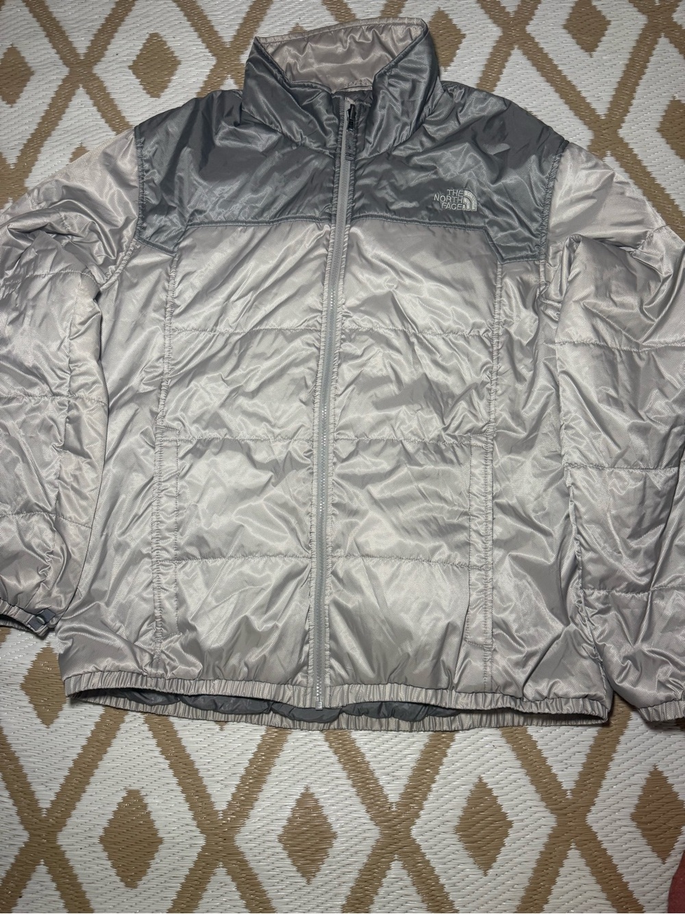 The North Face Men's Insulated Puffer
Jacket Full Zip Gray/Silver XXL